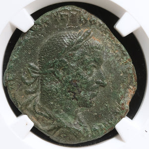 Rome, Trebonianus Gallus, Sestertius, Goddess of Love - 251 to 253 CE - NGC Certified (Ch VF)