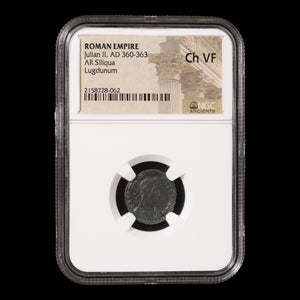 Rome, Julian the Apostate, Siliqua, Goddess of Victory - 360 to 363 CE - NGC Certified (Ch VF)