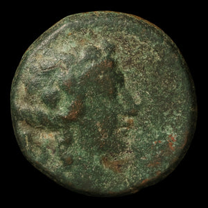 Thrace, City of Maroneia, Bronze Unit, Dionysus (Greek God of Wine) - c. 200 to 100 BCE - Ancient Greece