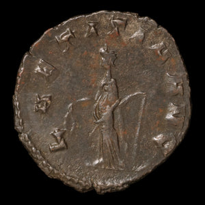 Rome, Emperor Gallienus, Antoninianus, Laetitia (Goddess of Happiness) - 260 to 268 CE - Roman Empire