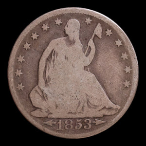 United States, Seated Liberty Silver Half Dollar (Arrows & Rays) - 1853 - United States of America