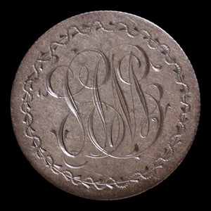 Victorian Era Love Token, Carved Onto U.S. Barber Quarter - 1898 - United States of America