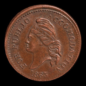 U.S. Civil War Token, "Knickerbocker Currency" - 1863 - United States of America