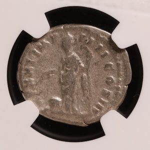 Rome, Marcus Aurelius, AR Denarius, Providentia (Deity of Prediction) - 166 to 167 CE - NGC Graded