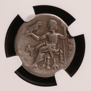 Macedon, Alexander the Great, AR Drachm, Posthumous Issue - 319 to 305 BCE - NGC Graded