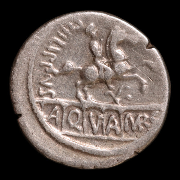 Roman Republic, AR Denarius, L. Marcius Philippus, Horse Statue on Aqu ...