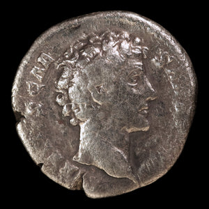 Rome, Emperor Marcus Aurelius, AR Denarius, Honos (God of Honor) -  145 to 160 CE - Roman Empire