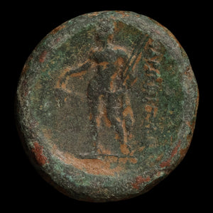 Thrace, City of Maroneia, Bronze Unit, Dionysus (Greek God of Wine) - c. 200 to 100 BCE - Ancient Greece