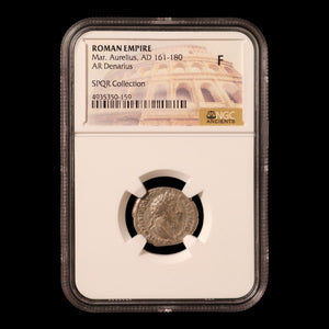 Rome, Marcus Aurelius, AR Denarius, Providentia (Deity of Prediction) - 166 to 167 CE - NGC Graded