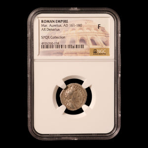 Rome, Marcus Aurelius, AR Denarius, Providentia (Deity of Prediction) - 166 to 167 CE - NGC Graded