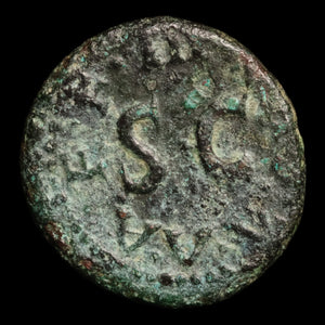 Rome, Augustus (First Emperor of Rome), AE Quadrans, Priestly Implements Reverse - 9 BCE - Roman Empire
