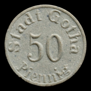 Weimar Germany, Gotha, 50 Pfennigs, Porcelain Notgeld - 1920 - Germany