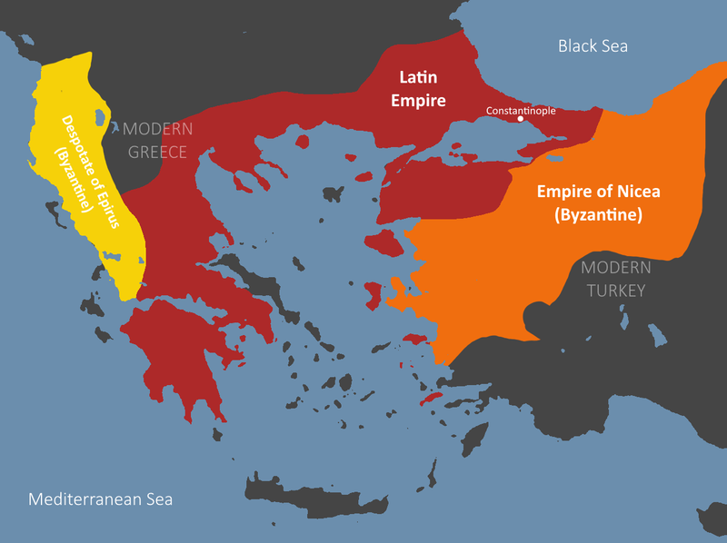 Fourth Crusade, The Latin Empire, Trachy - 1204 to 1261 CE - Constanti ...