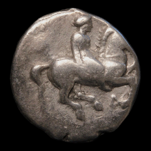 Tarentum, Greek Didrachm, Horseman & Taras Riding Dolphin - c. 380 to 340 BCE - Magna Graecia, Italy