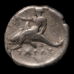 Tarentum, Greek Didrachm, Horseman & Taras Riding Dolphin - c. 380 to 340 BCE - Magna Graecia, Italy