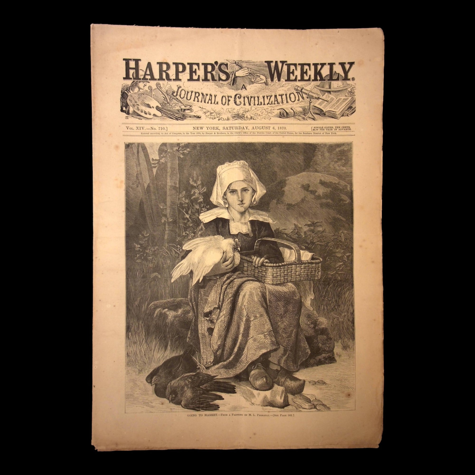 Harper's Weekly: "Going to Market," Franco–Prussian War, Archery & Rifles — Aug. 6th, 1870