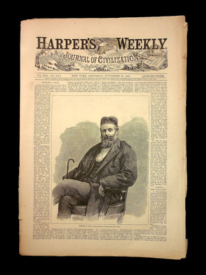 Harper's Weekly (Original 1800s Magazine) - November 27th, 1869 - Reconstruction Era