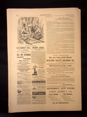 Harper's Weekly: YMCA, Centerfold of St. Peter's Basilica, Dairy Industry — Dec. 11th, 1869