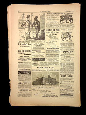 Harper's Weekly (Original 1800s Magazine) - November 27th, 1869 - Reconstruction Era