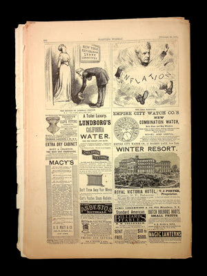 Harper's Weekly (Original 1800s Magazine) - October 30th, 1875 - Reconstruction Era