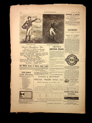 Harper's Weekly (Original 1800s Magazine) - August 27th, 1870 - Reconstruction Era