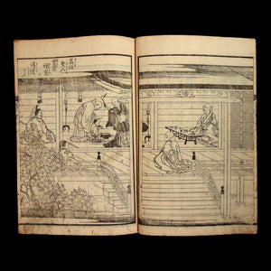 Illustrated Teaching of Shinran Shōnin (Two Books, Vols 1 & 2) - Mid-1800s - Edo to Meiji Japan