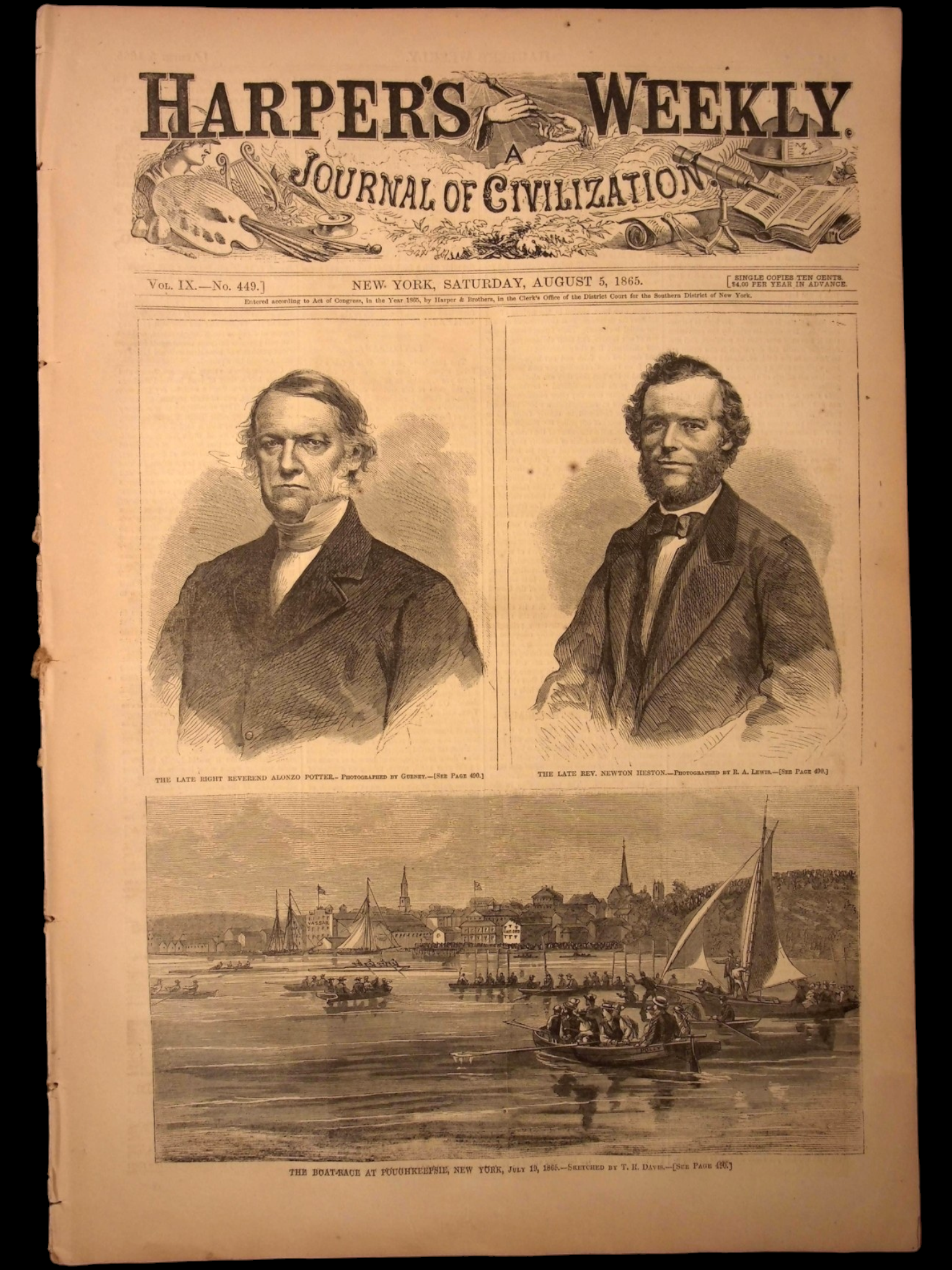 Harper's Weekly (From Bound Archival Volume) — Aug. 5th, 1865