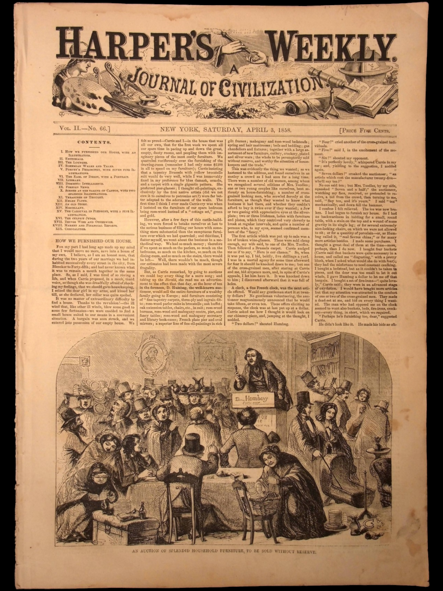 Harper's Weekly (From Bound Archival Volume) — Apr. 3rd, 1858