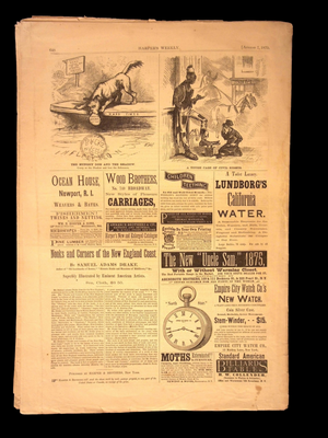 Harper's Weekly: "Oldest Living Twins," Hot Air Balloon, European Sketches  — Aug. 7, 1875