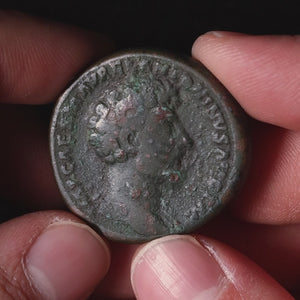 Rome, Emperor Marcus Aurelius, Large Sestertius, Salus (Goddess of Safety) - 162 to 163 CE - Roman Empire