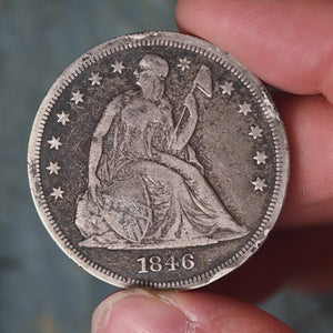 United States, Silver Seated Liberty Dollar - 1846 - United States of America