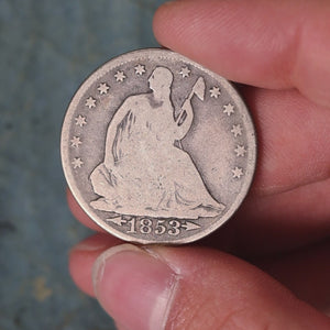 United States, Seated Liberty Silver Half Dollar (Arrows & Rays) - 1853 - United States of America